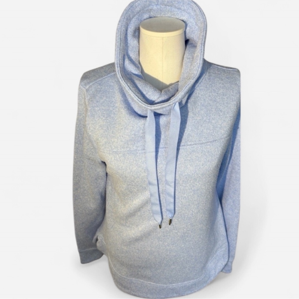 Crown & Ivy Cowl Neck Sweatshirt Pullover Soft Blue NWOT Womens Small